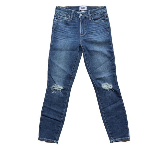 PAIGE Denim - PAIGE Jeans Verdugo Crop in SPENCE Destructed Size 27